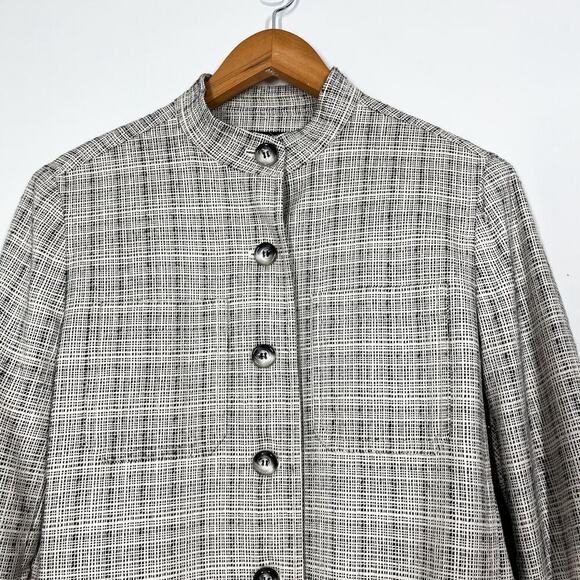 Jones New York Silk Wool Tweed Blazer Jacket Women’s Sz 8P Plaid Career Business - Picture 4 of 10